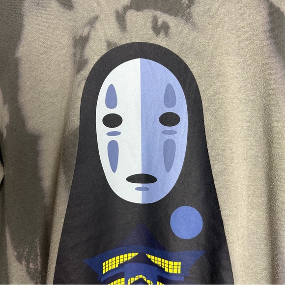 REVERSE TIE DYE NO‎ FACE DISNEY SPIRITED AWAY GRAPHIC SWEATSHIRT!!!!!! - Picture 3 of 9